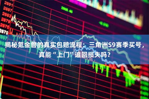揭秘氪金兽的真实包赔流程:三角洲S9赛季买号,真能“上门”追回损失吗?