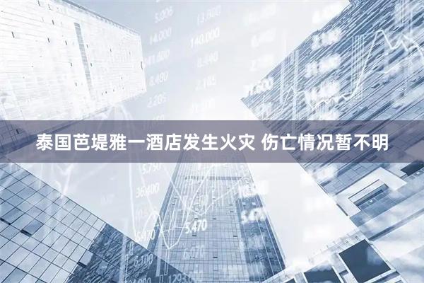 泰国芭堤雅一酒店发生火灾 伤亡情况暂不明